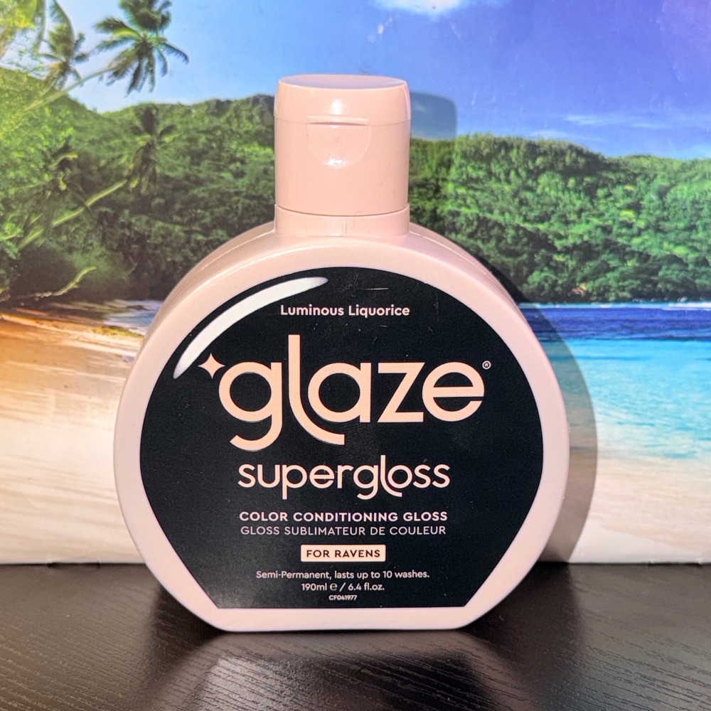 Glaze Supergloss Luminous Liquorice Color Conditioning Gloss Jet Black 6.4oz